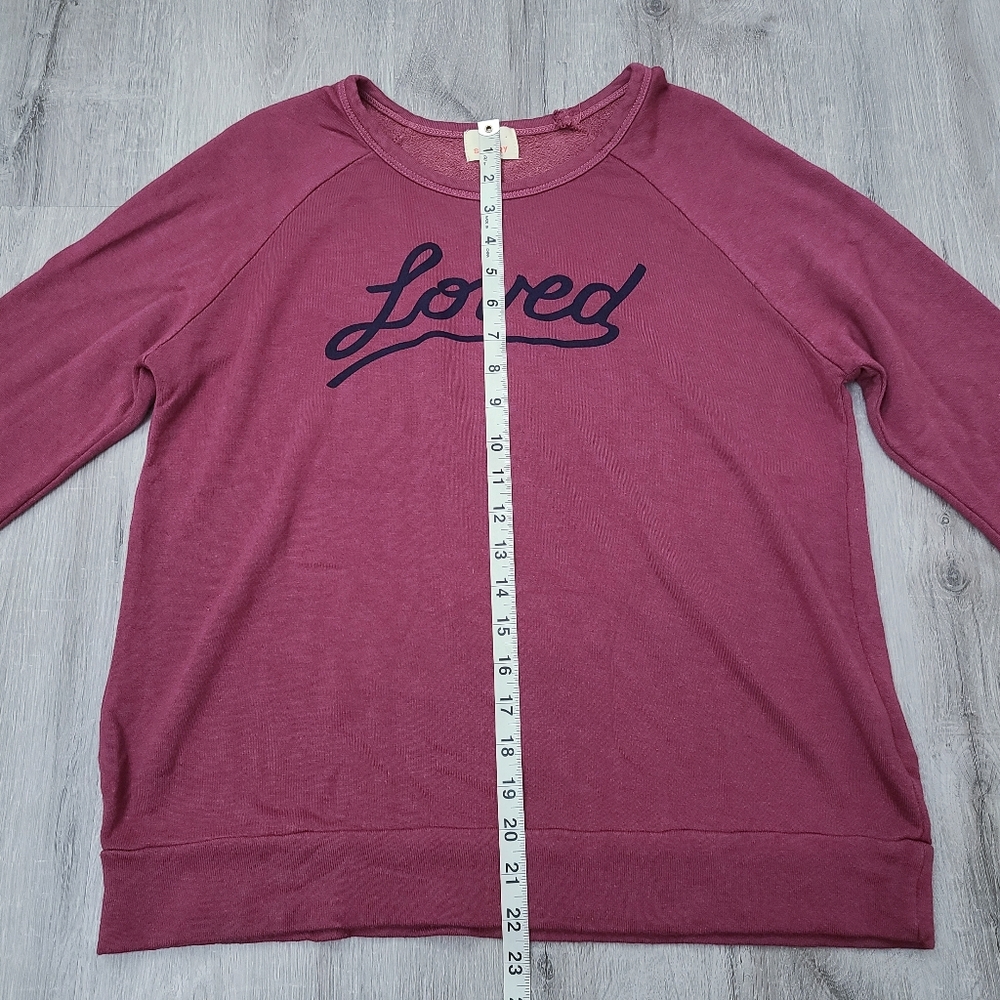 Sundry Loved Raspberry Sweatshirt - Picture 6 of 7